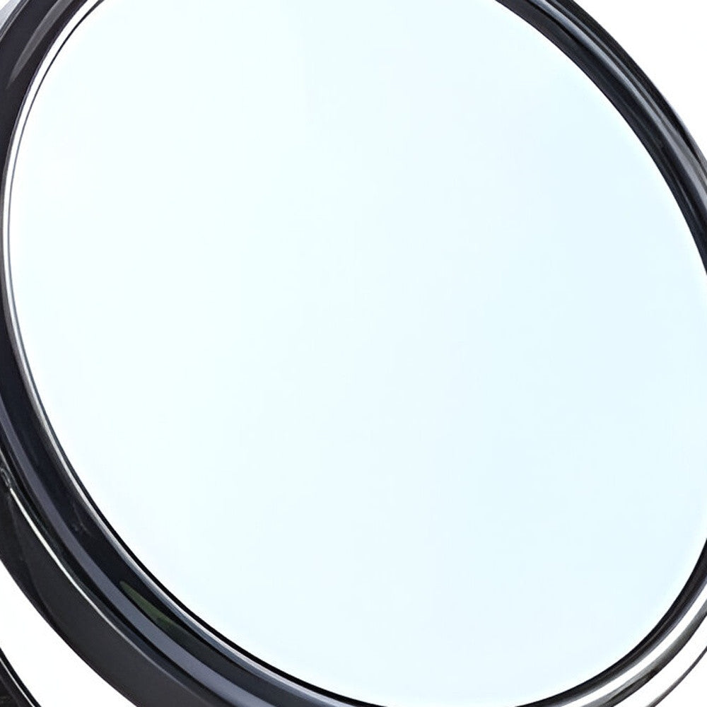 9" BLACK ROUND TABLETOP MIRROR