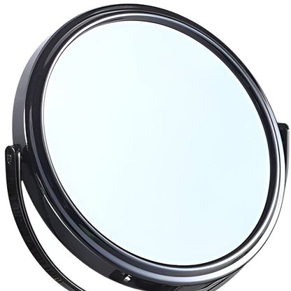 9" BLACK ROUND TABLETOP MIRROR
