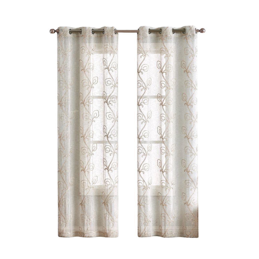 PIER 96" BEIGE BOHO CURTAIN WINDOW PANELS - Varnish & Vibe