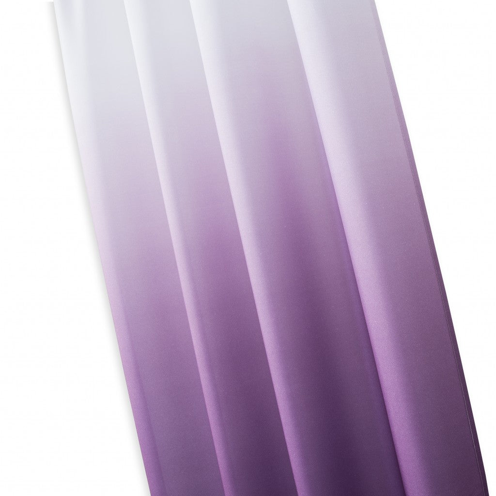 Gradient of purple and white fabric on a white background