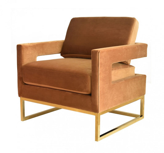 ARDMORE CAMEL VELVET ARMCHAIR - Varnish & Vibe