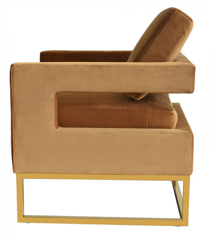 ARDMORE CAMEL VELVET ARMCHAIR - Varnish & Vibe