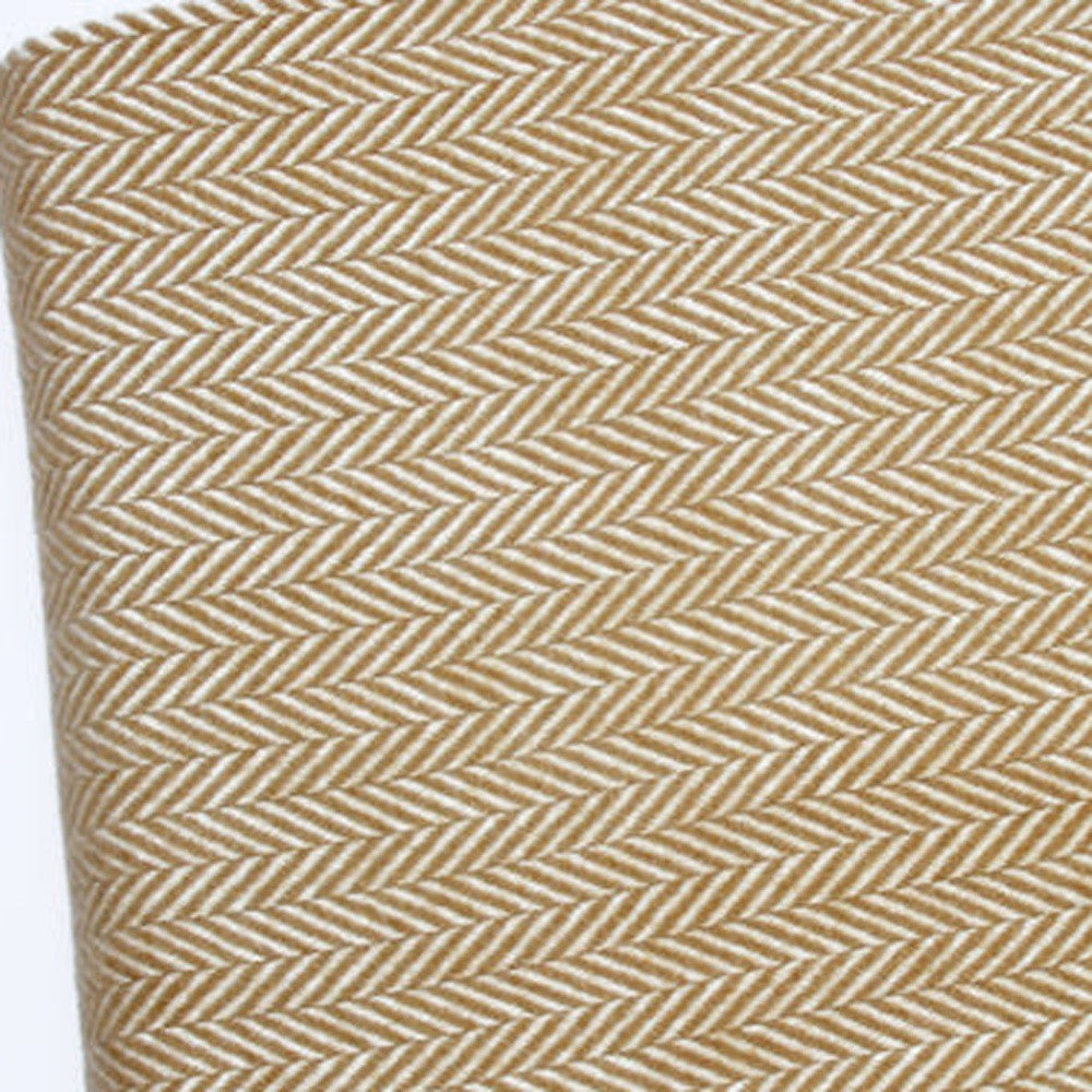 PALISADES 70" X 55" COPPER AND WHITE COTTON BLEND WOVEN HERRINGBONE PLUSH THROW BLANKET WITH TASSELS - Varnish & Vibe