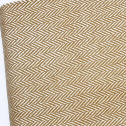 PALISADES 70" X 55" COPPER AND WHITE COTTON BLEND WOVEN HERRINGBONE PLUSH THROW BLANKET WITH TASSELS - Varnish & Vibe