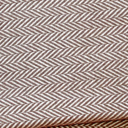 PALISADES 70" X 55" BROWN AND WHITE COTTON BLEND WOVEN HERRINGBONE PLUSH THROW BLANKET WITH TASSELS - Varnish & Vibe