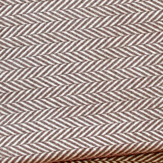 PALISADES 70" X 55" BROWN AND WHITE COTTON BLEND WOVEN HERRINGBONE PLUSH THROW BLANKET WITH TASSELS - Varnish & Vibe