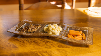 17" HANDMADE GLASS SERVING PLATTER