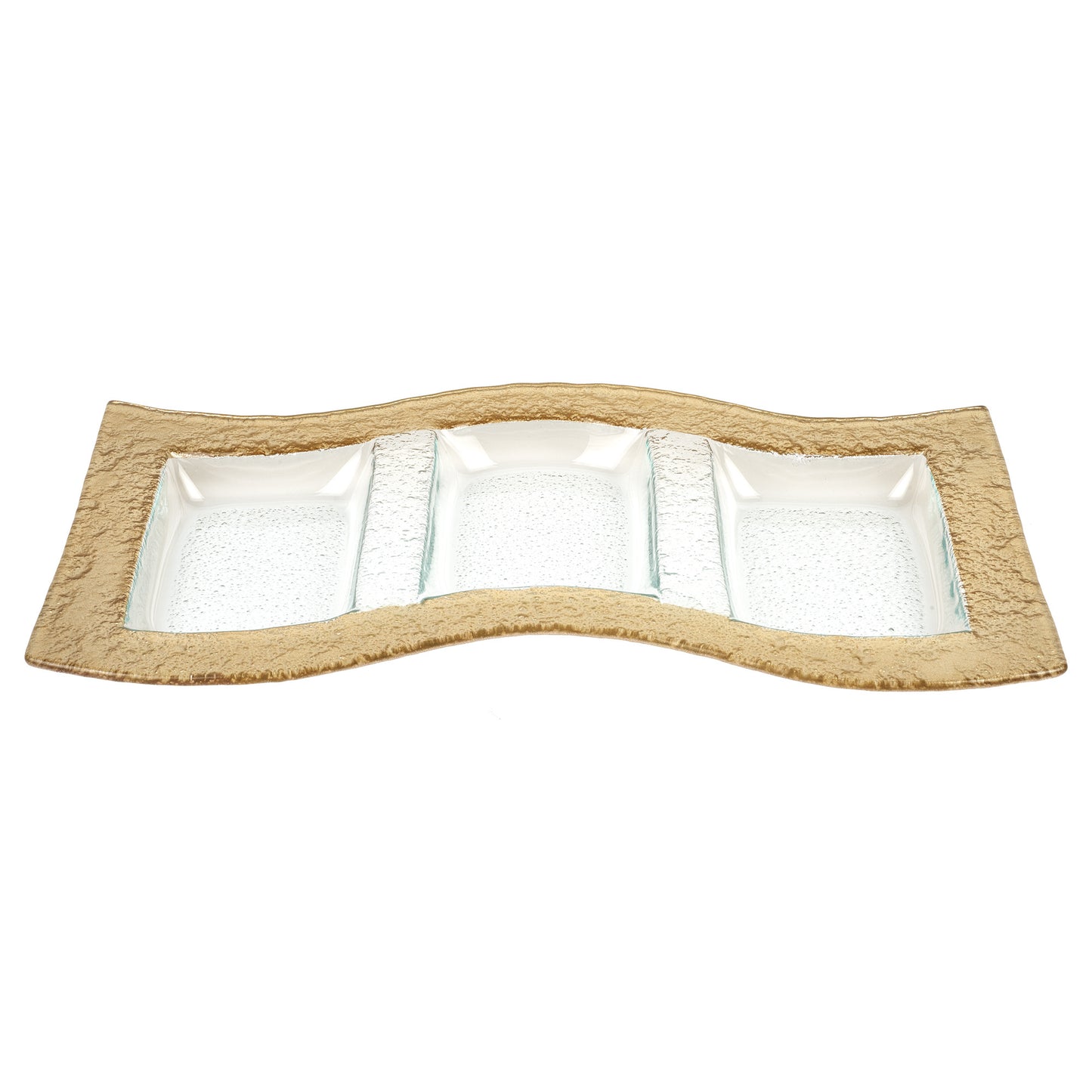 17" HANDMADE GLASS SERVING PLATTER