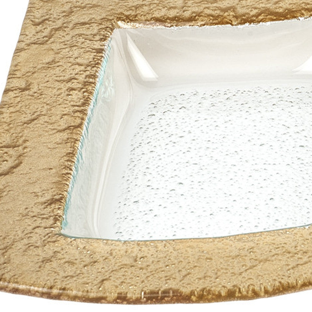 17" HANDMADE GLASS SERVING PLATTER