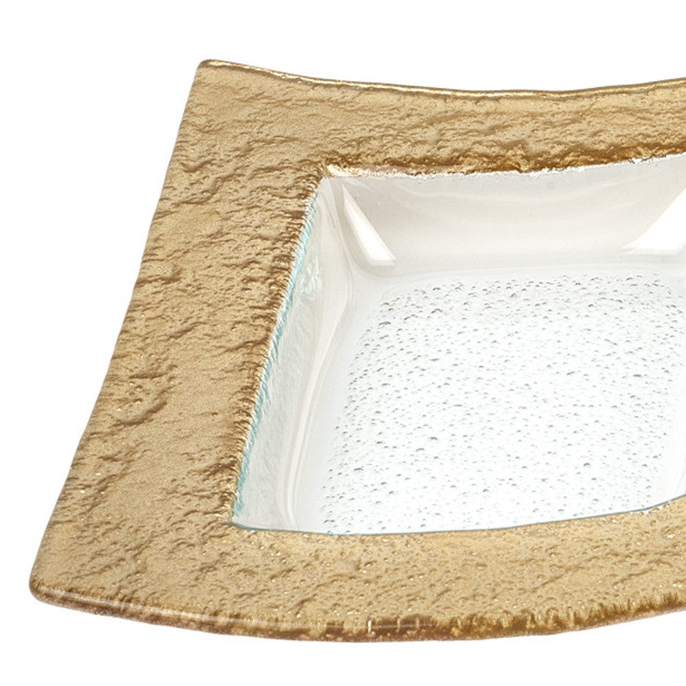 17" HANDMADE GLASS SERVING PLATTER