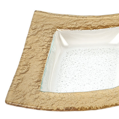 17" HANDMADE GLASS SERVING PLATTER