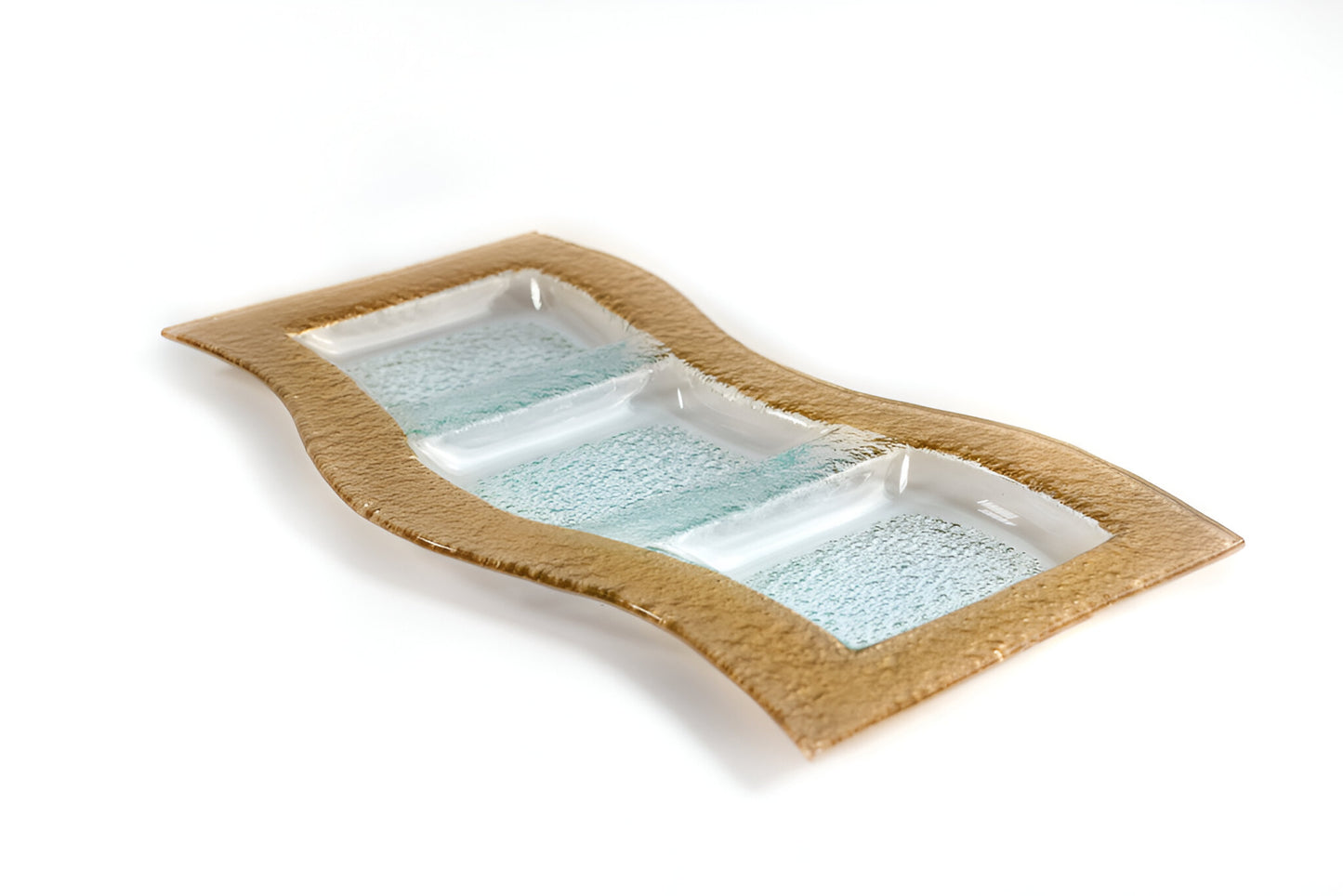 17" HANDMADE GLASS SERVING PLATTER