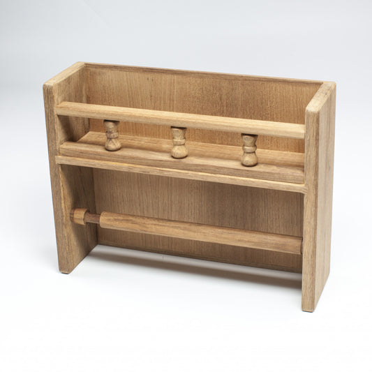 CALABASAS WALL MOUNTED 13.07 " WOOD SPICE JAR & RACK SET - Varnish & Vibe