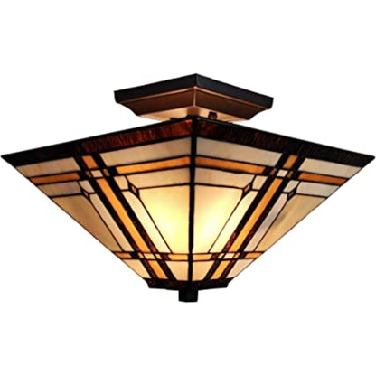 REDONDO BROWN AND AMBER CEILING LIGHT