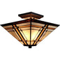 REDONDO BROWN AND AMBER CEILING LIGHT