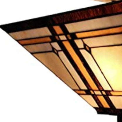 REDONDO BROWN AND AMBER CEILING LIGHT