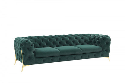 ARDMORE 97" GREEN VELVET SOFA - Varnish & Vibe