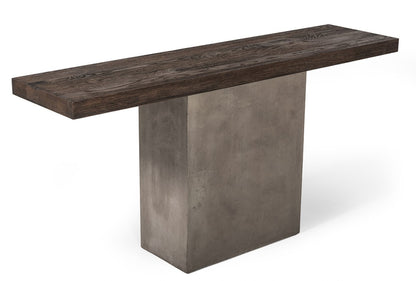 PIER 63" OAK WOOD AND CONCRETE CONSOLE TABLE - Varnish & Vibe