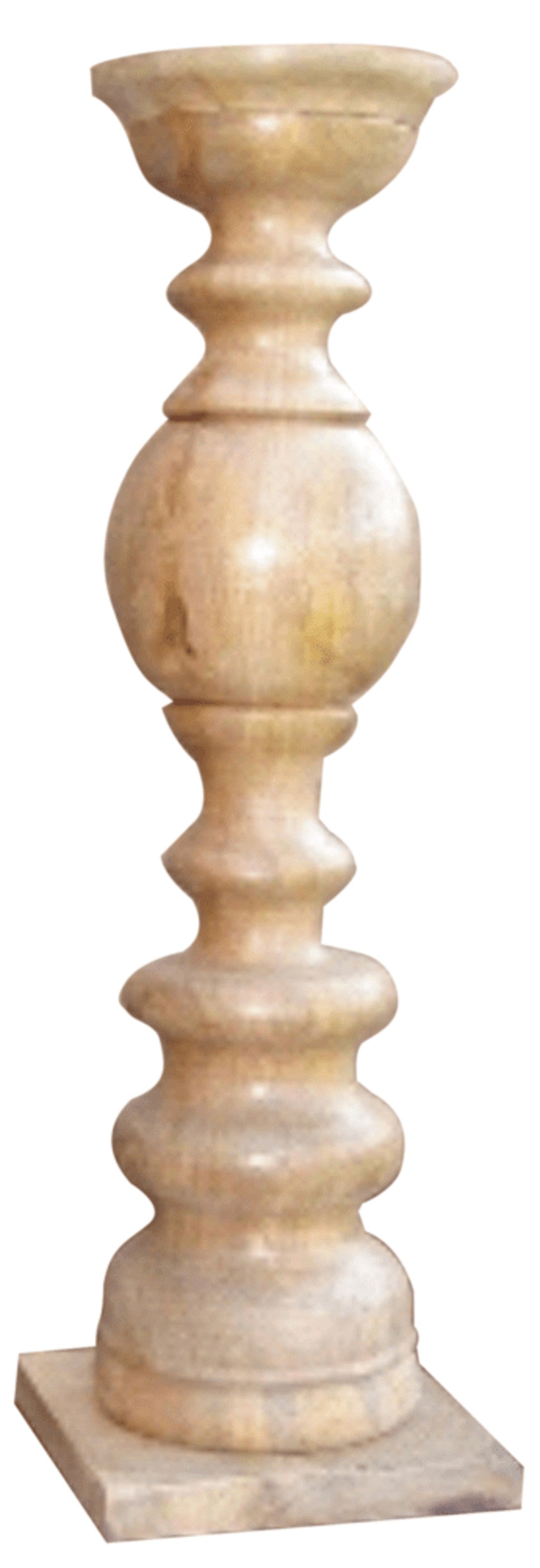 MALIBU 29" NATURAL FLOOR SOLID WOOD CANDLE HOLDER - Varnish & Vibe