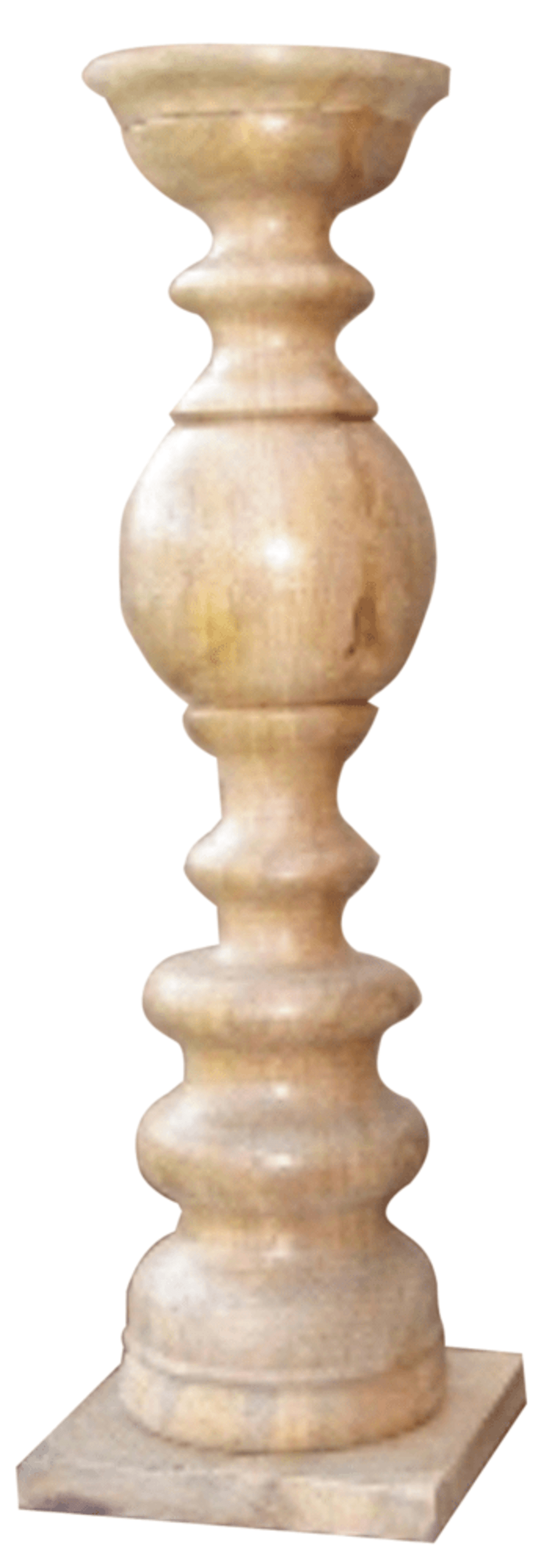 MALIBU 29" NATURAL FLOOR SOLID WOOD CANDLE HOLDER - Varnish & Vibe