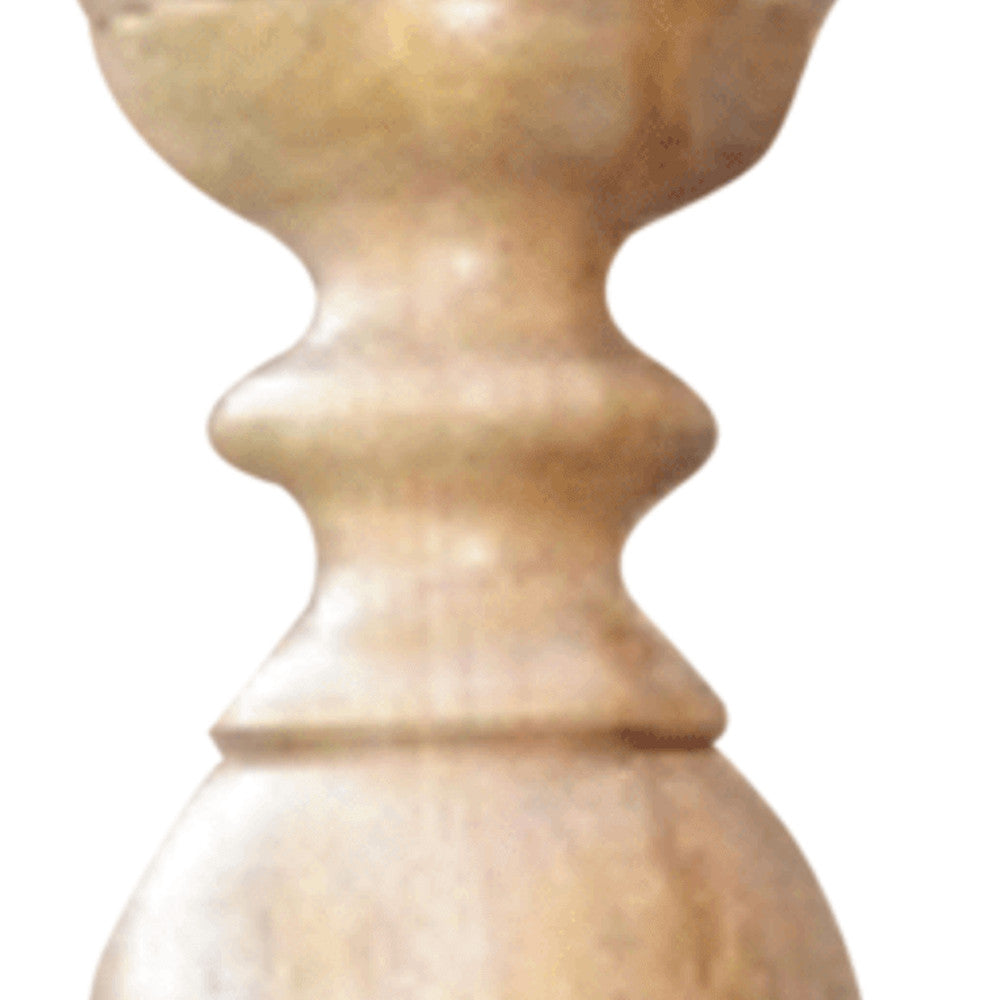 MALIBU 29" NATURAL FLOOR SOLID WOOD CANDLE HOLDER - Varnish & Vibe
