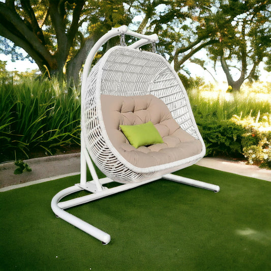 LAKEVIEW WHITE OUTDOOR SWING CHAIR