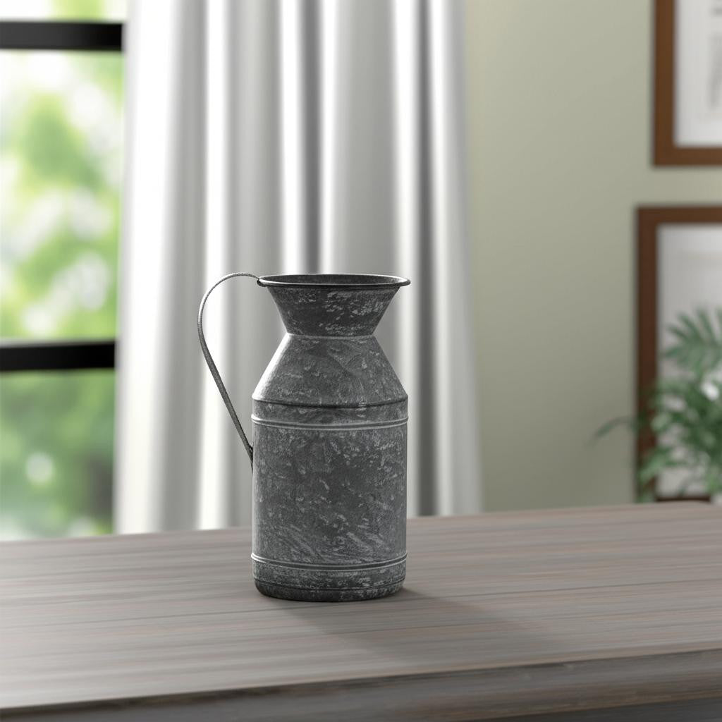 CALABASAS 11" GRAY METAL JUG VASE - Varnish & Vibe