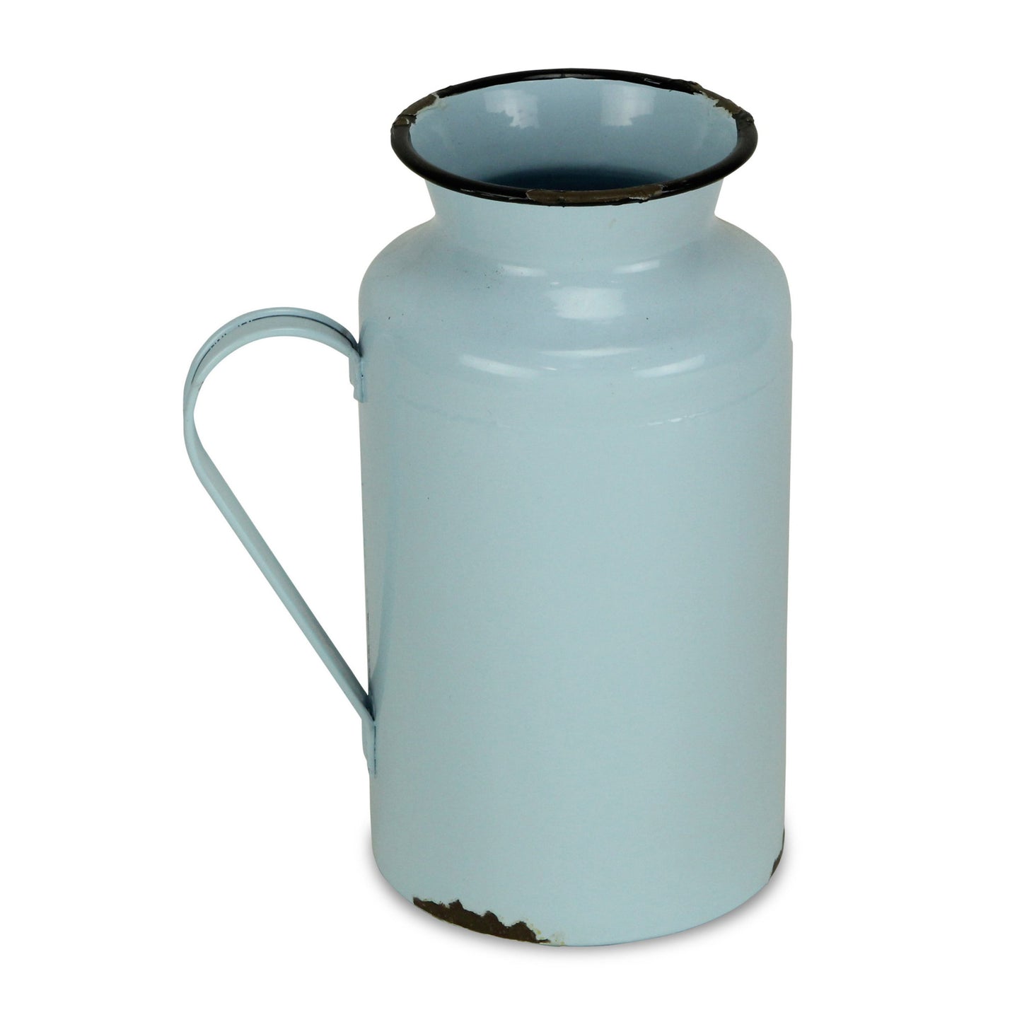 CALABASAS 10" BLUE AND BLACK METAL JUG VASE - Varnish & Vibe