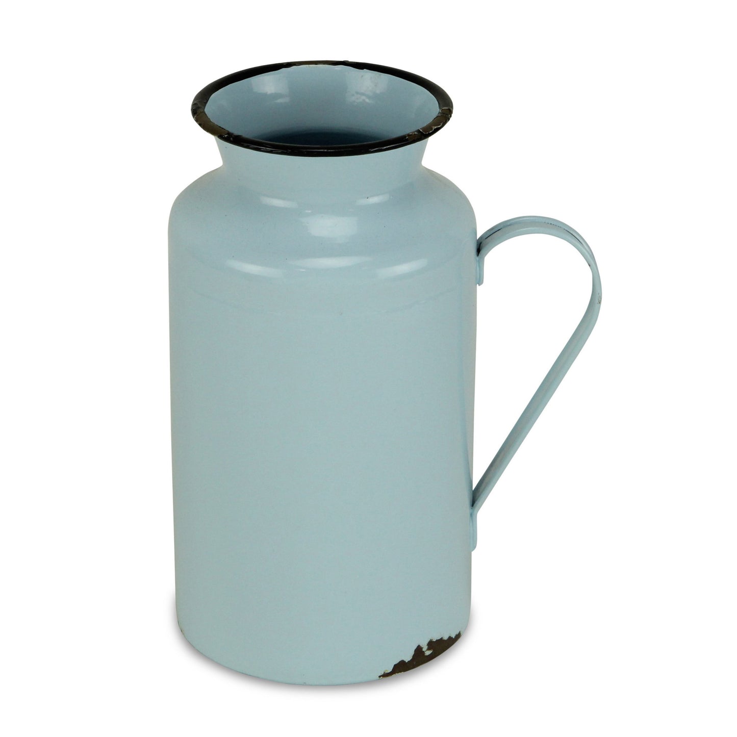 CALABASAS 10" BLUE AND BLACK METAL JUG VASE - Varnish & Vibe