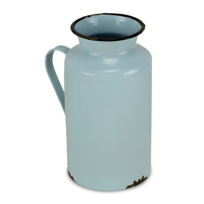 CALABASAS 10" BLUE AND BLACK METAL JUG VASE - Varnish & Vibe