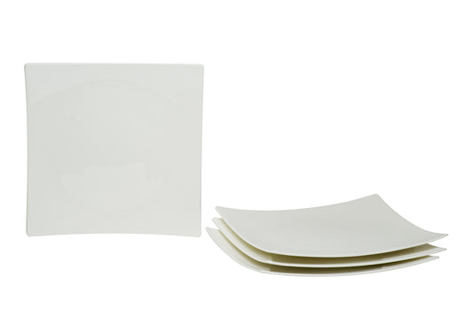 WHITE SQUARE PLATE SET OF SIX - Varnish & Vibe