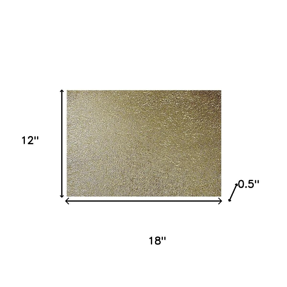LAUREL 18" SET OF FOUR GOLD VINYL PLACEMATS