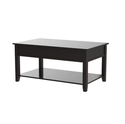 PALISADES 40" BLACK WOOD LIFT TOP COFFEE TABLE - Varnish & Vibe