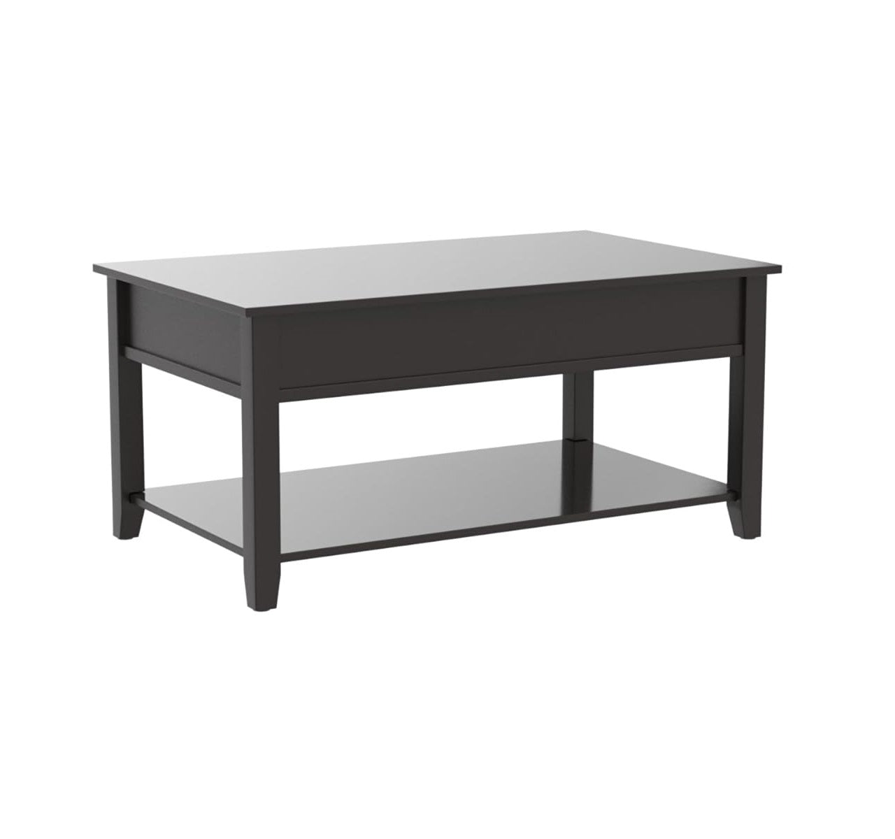 PALISADES 40" BLACK WOOD LIFT TOP COFFEE TABLE - Varnish & Vibe