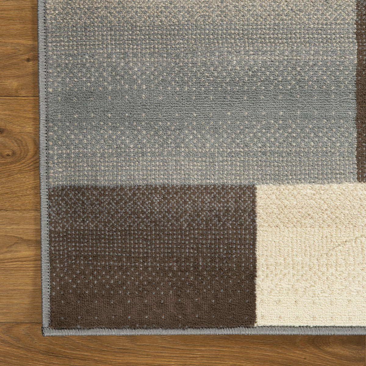 OCEAN 9' x 12' GRAY PATCHWORK RUG
