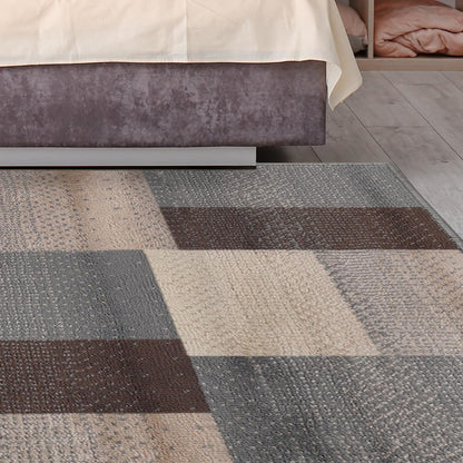OCEAN 9' x 12' GRAY PATCHWORK RUG