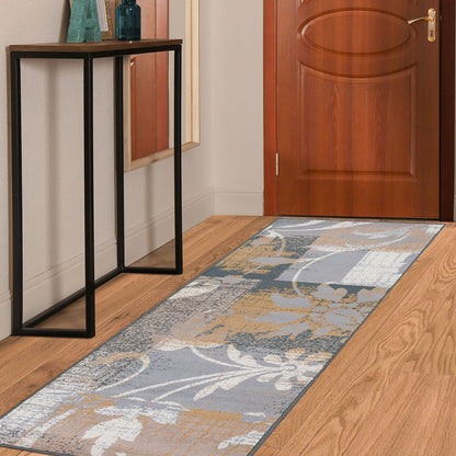 OCEAN 10' FLORAL RUNNER RUG