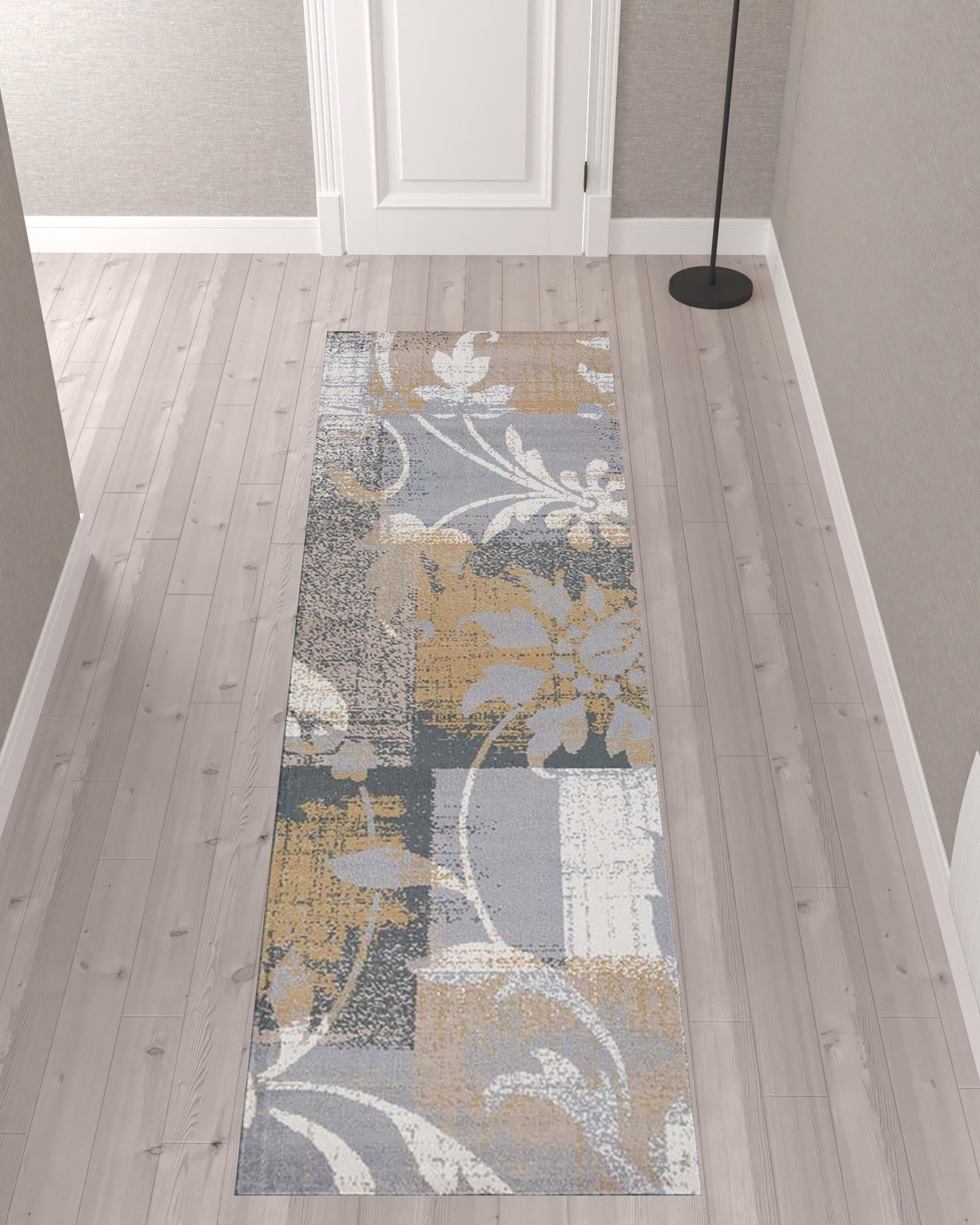 OCEAN 10' FLORAL RUNNER RUG