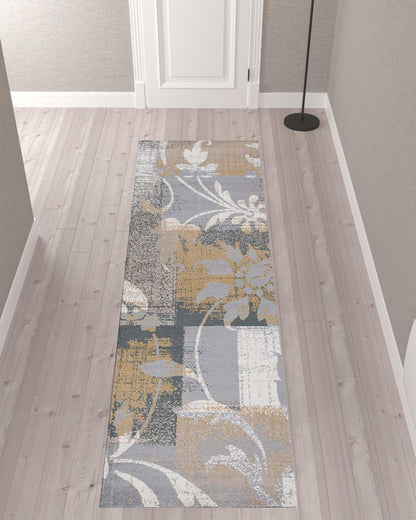 OCEAN 10' FLORAL RUNNER RUG