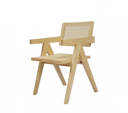 MALIBU NATURAL WOOD OPEN BACK DINING CHAIR - Varnish & Vibe
