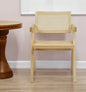 MALIBU NATURAL WOOD OPEN BACK DINING CHAIR - Varnish & Vibe
