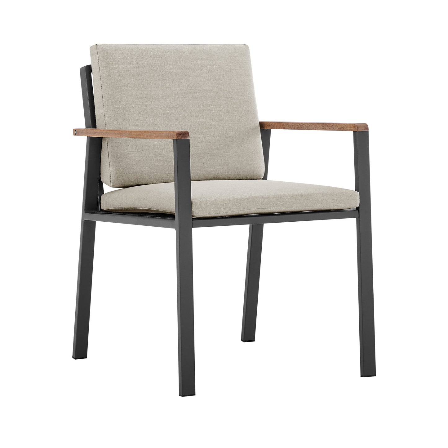 LAKEVIEW SET OF TWO TAUPE OUTDOOR DINING CHAIRS