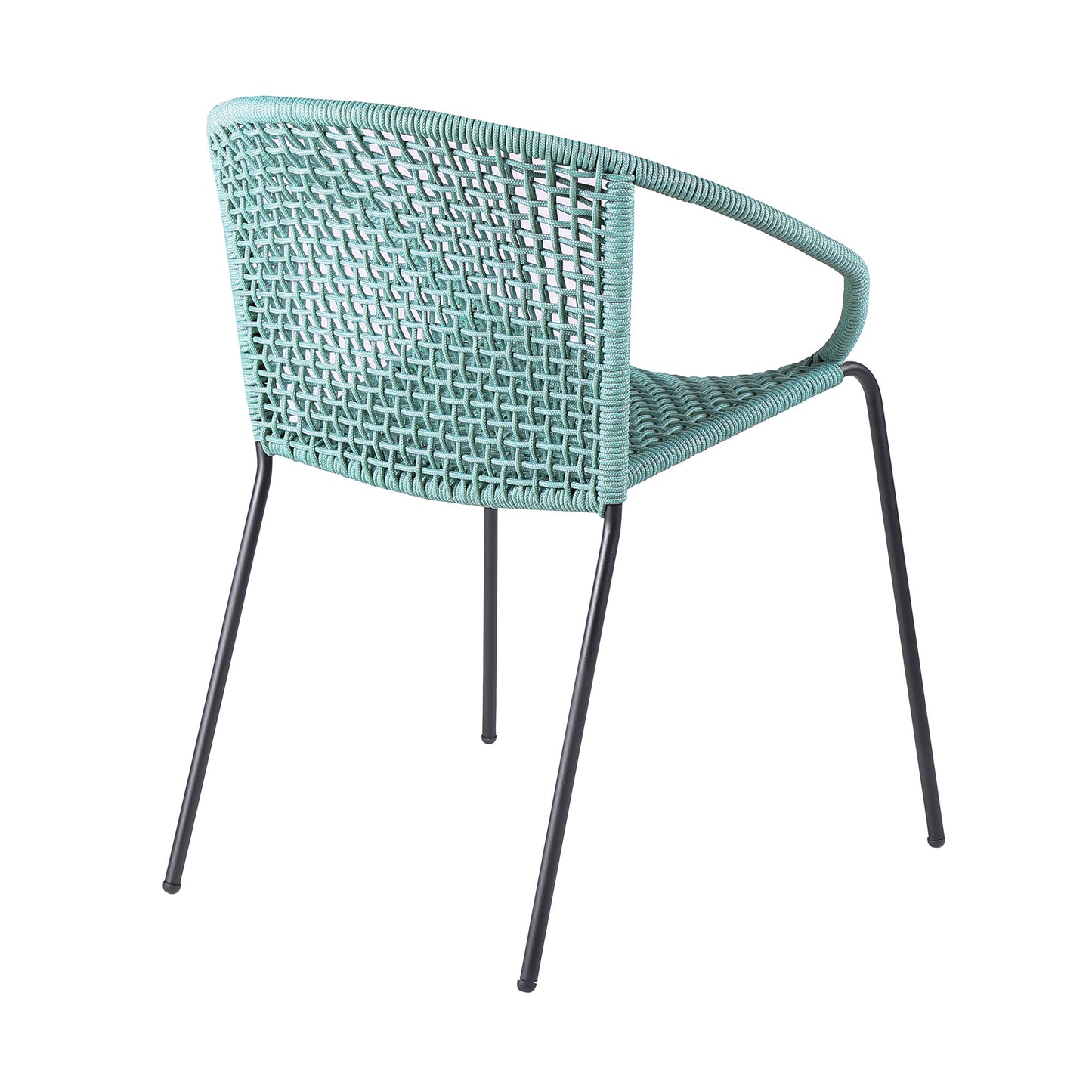 LAKEVIEW SET OF TWO GREEN OUTDOOR DINING CHAIRS