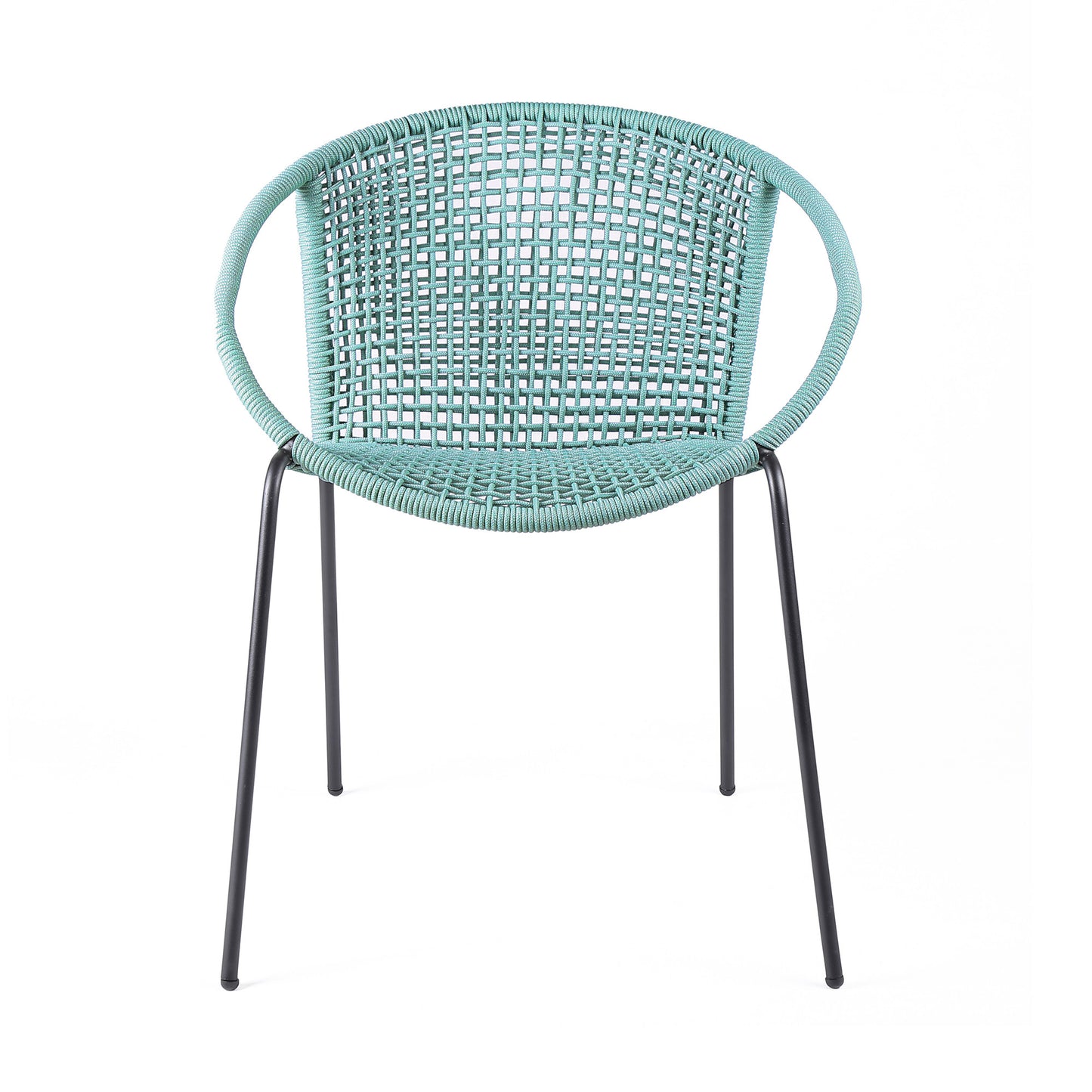 LAKEVIEW SET OF TWO GREEN OUTDOOR DINING CHAIRS