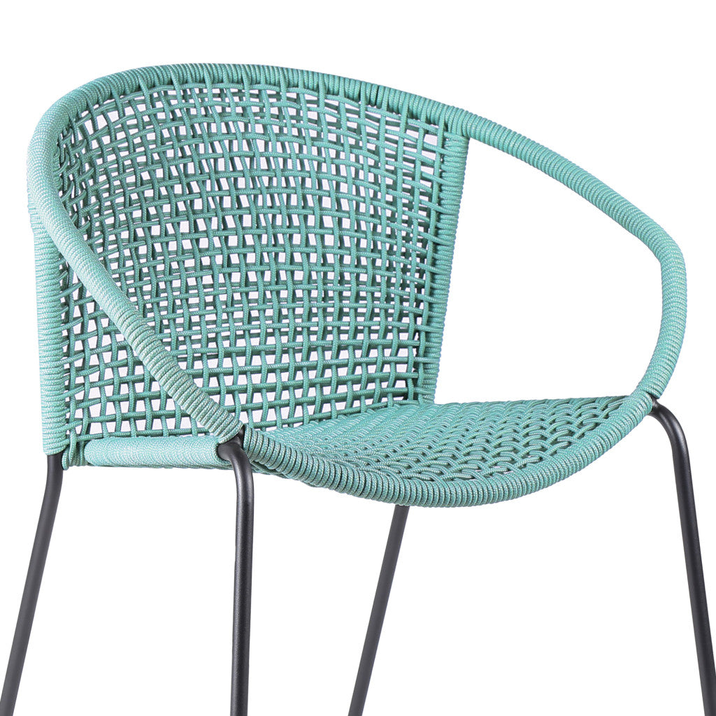LAKEVIEW SET OF TWO GREEN OUTDOOR DINING CHAIRS