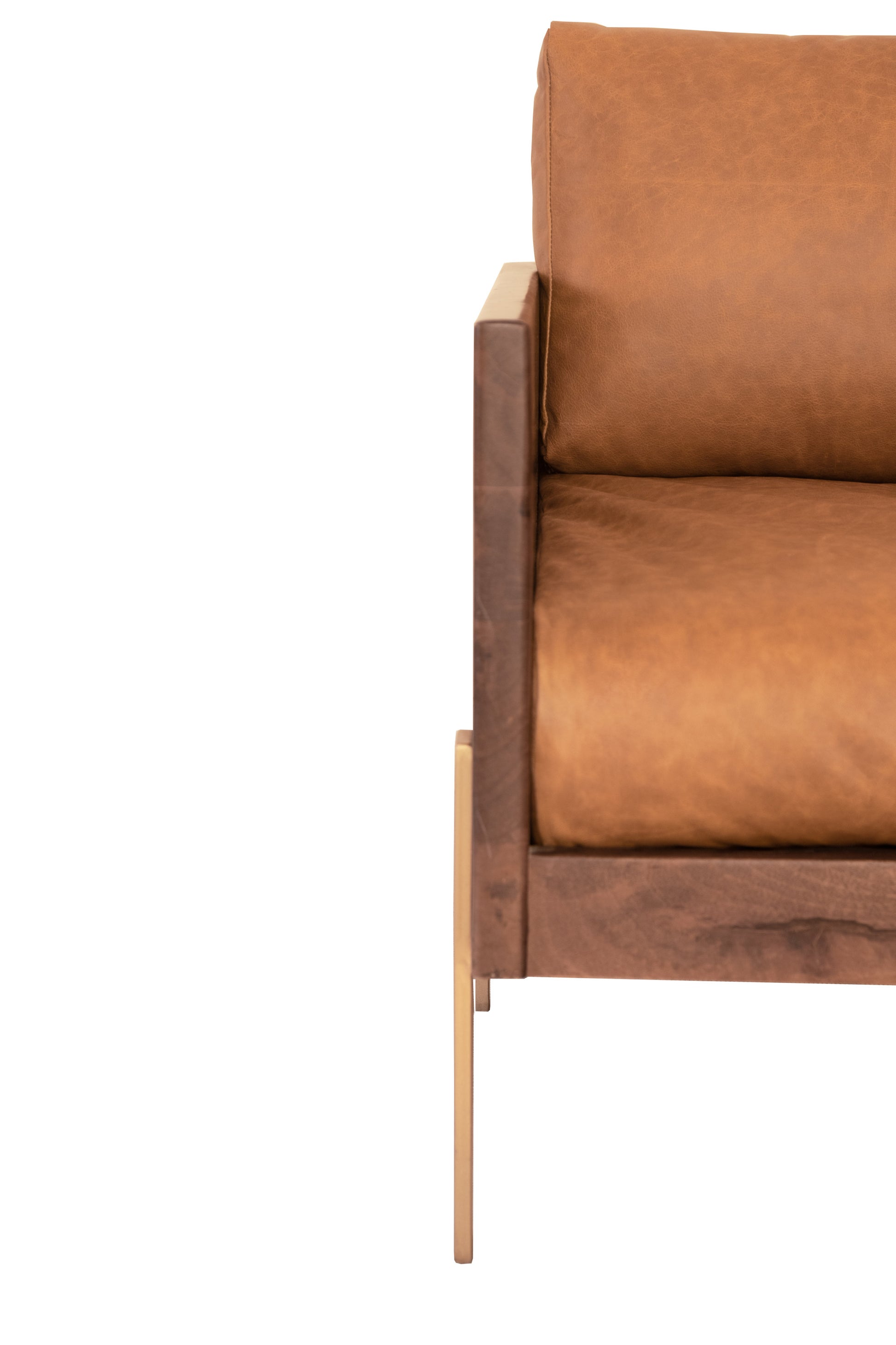 ARDMORE BROWN LEATHER ARMCHAIR - Varnish & Vibe