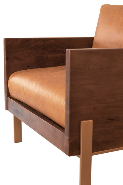 ARDMORE BROWN LEATHER ARMCHAIR - Varnish & Vibe