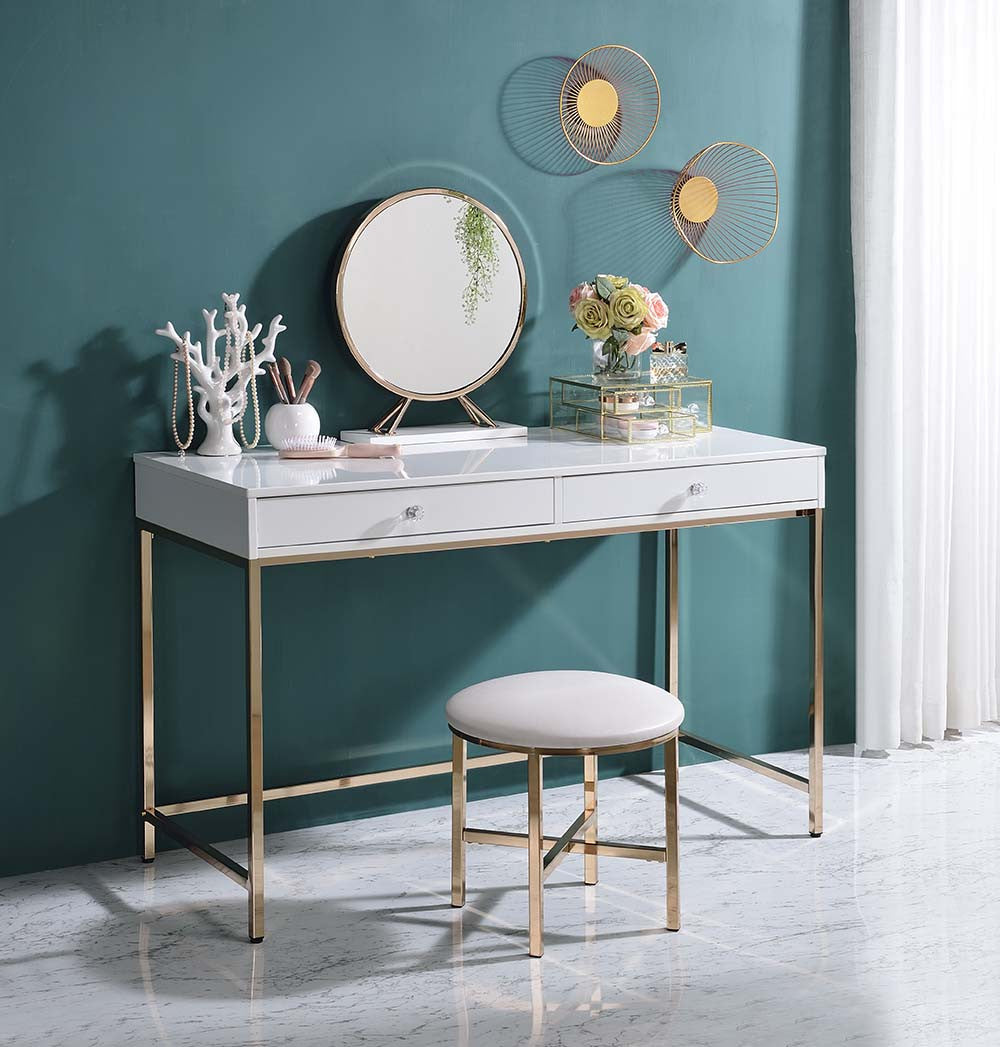 47" white vanity table drawers, white vanity table drawers, vanity table drawers, 47" white vanity table, white vanity table