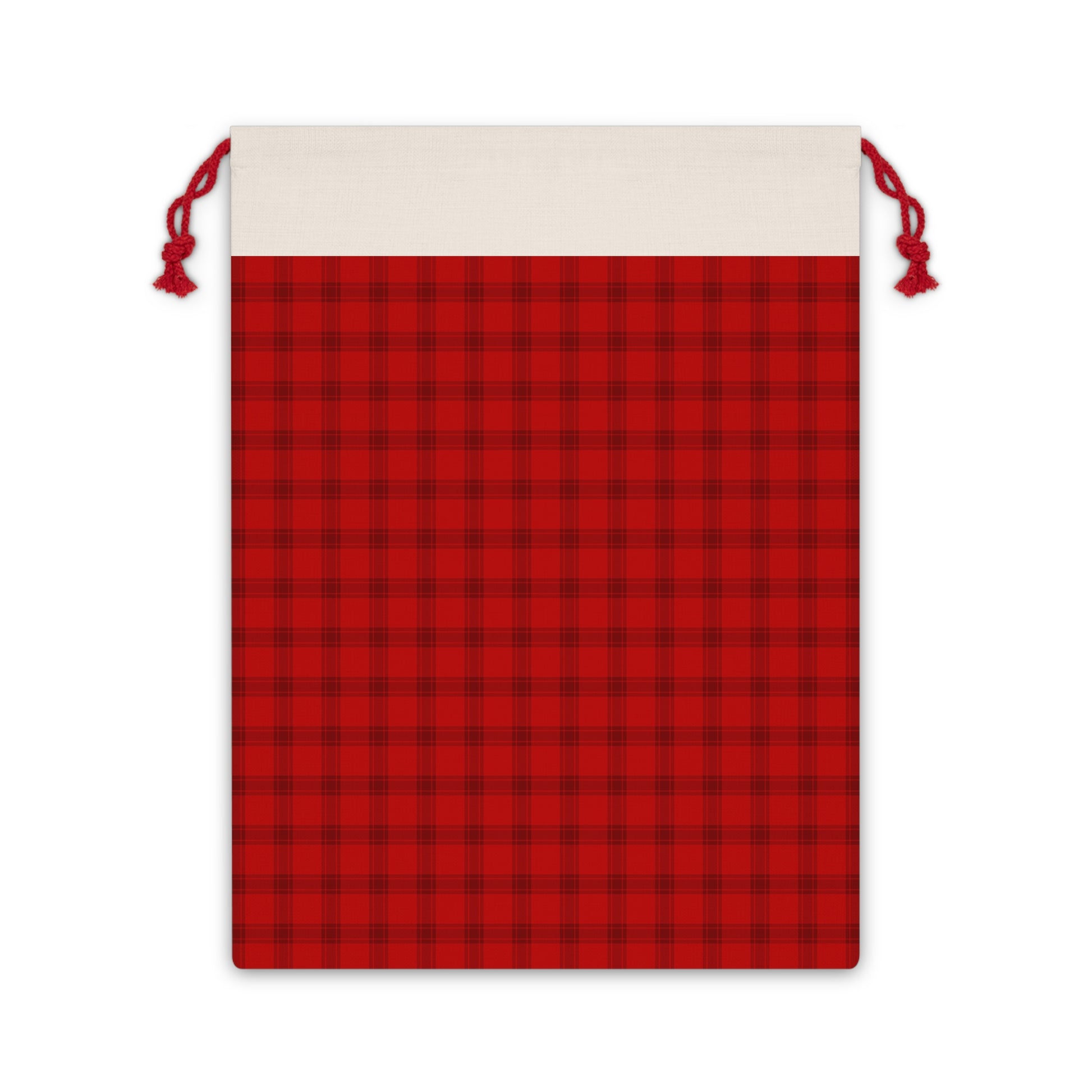 Red Tartan Christmas Gift Bag - Varnish & Vibe