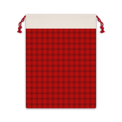 Red Tartan Christmas Gift Bag - Varnish & Vibe